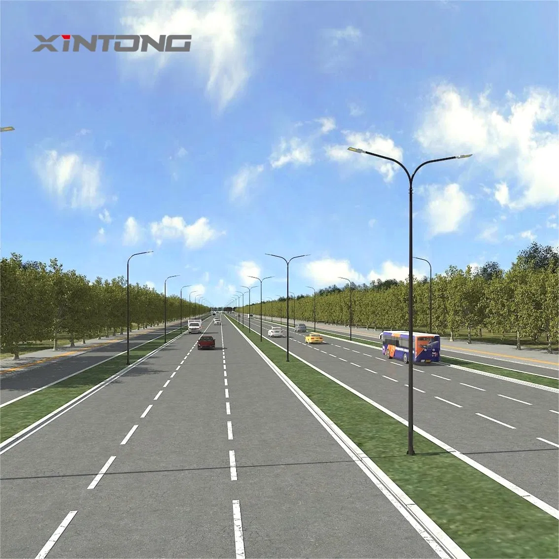 AC Parking Lot Xintong Carton Box Solar LED Street Light