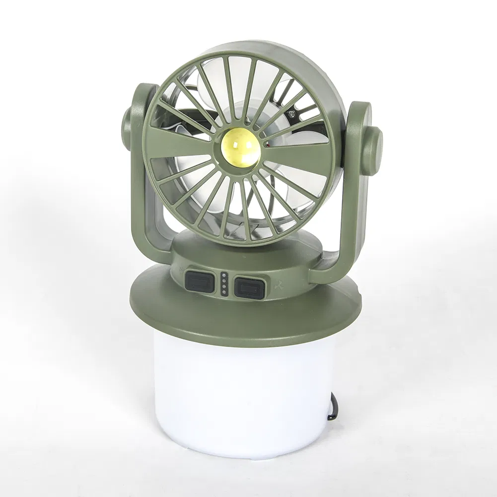 Yichen Solar Rechargeable Multifunctional LED Camping Light with Rotating Fan