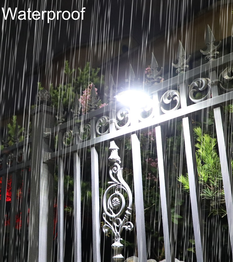 High Brightness 54 LEDs Outdoor Lighting Fence Mounted Solar Motion Sensor Wall Light with Clips