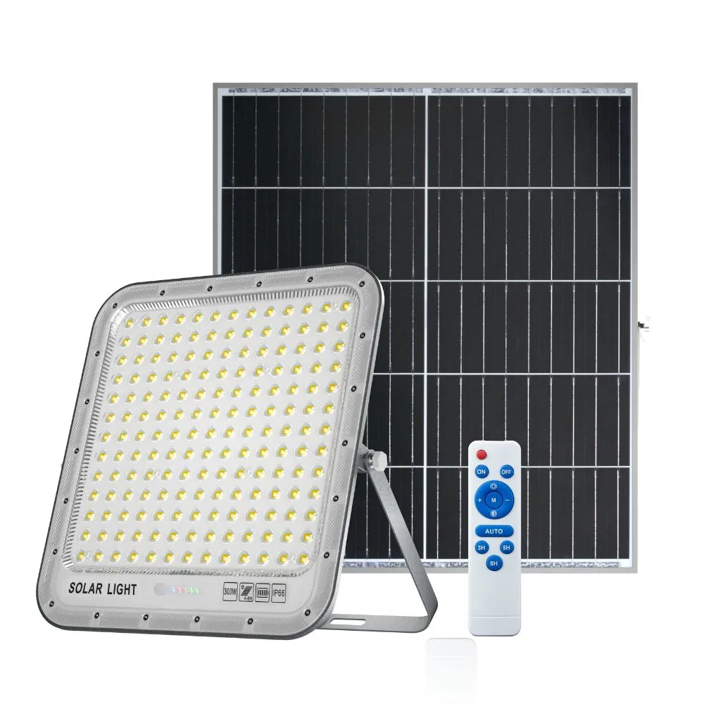 Waterproof Outdoor LED Solar Flood Light for Garden with Remote Control