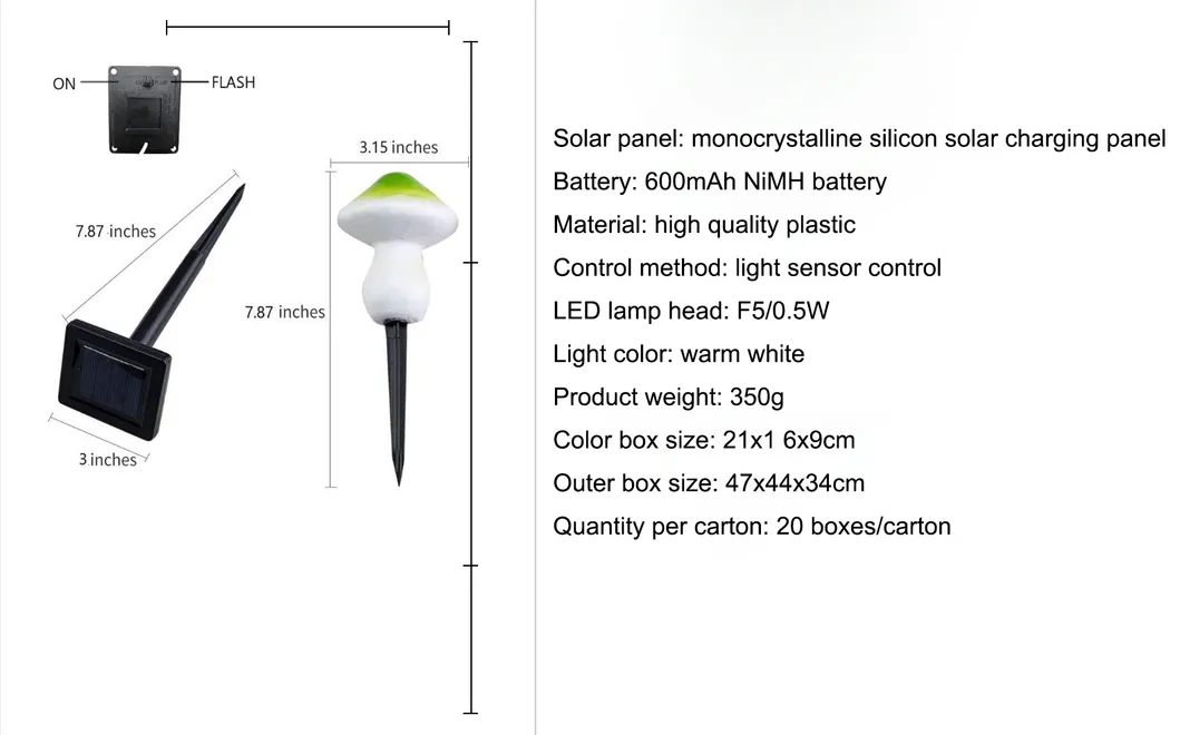 Solar Mushroom Light 2