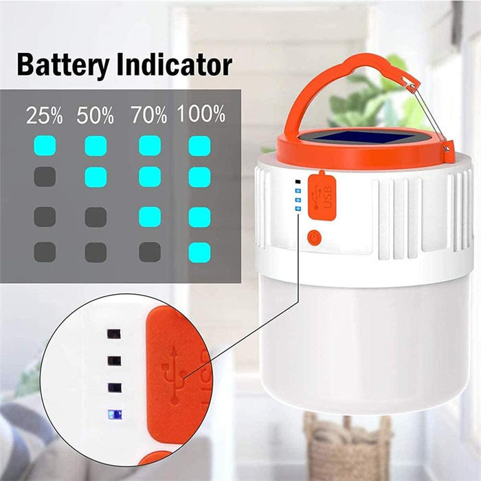 Power Bank USB Rechargeable Emergency Lights Solar LED Camping Light