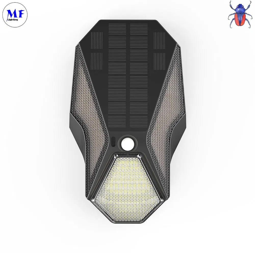 Eco PIR Sensor Outdoor Weather Resistant Waterproof IP65 Long-Lasting Battery Life LED Solar Wall Light for Terrace Fence Landscape Parking Lot Exterior Wall