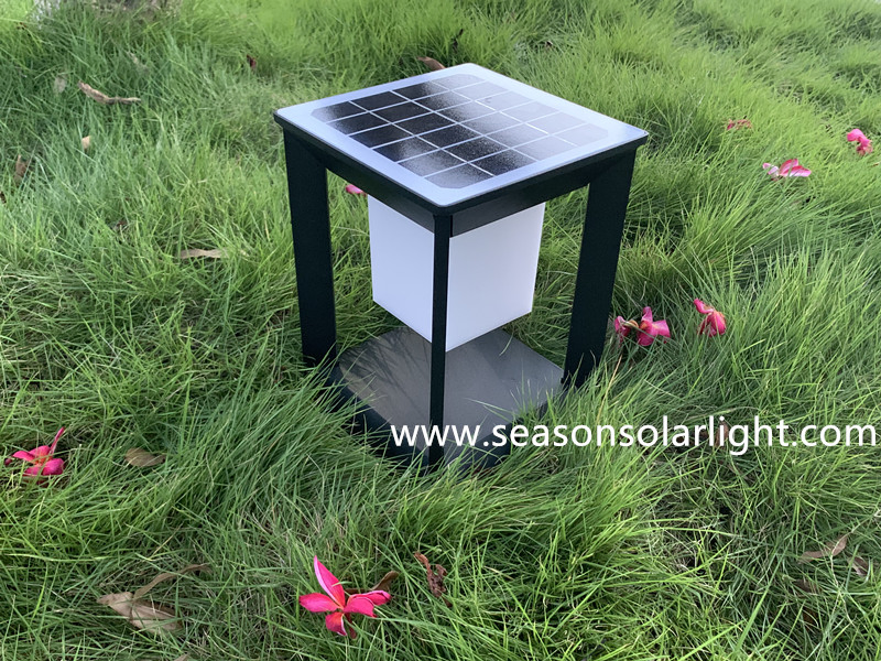 High Power LED Lighting Fence Post LED Garden Outdoor Solar Fence Light with Warm+White LED Lights