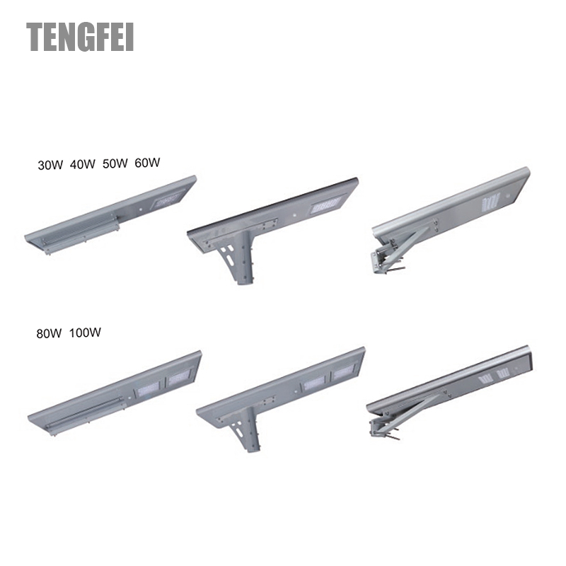 Residential Road Parking Lot Integrated LED Solar Panel Street Light IP65 Outdoor