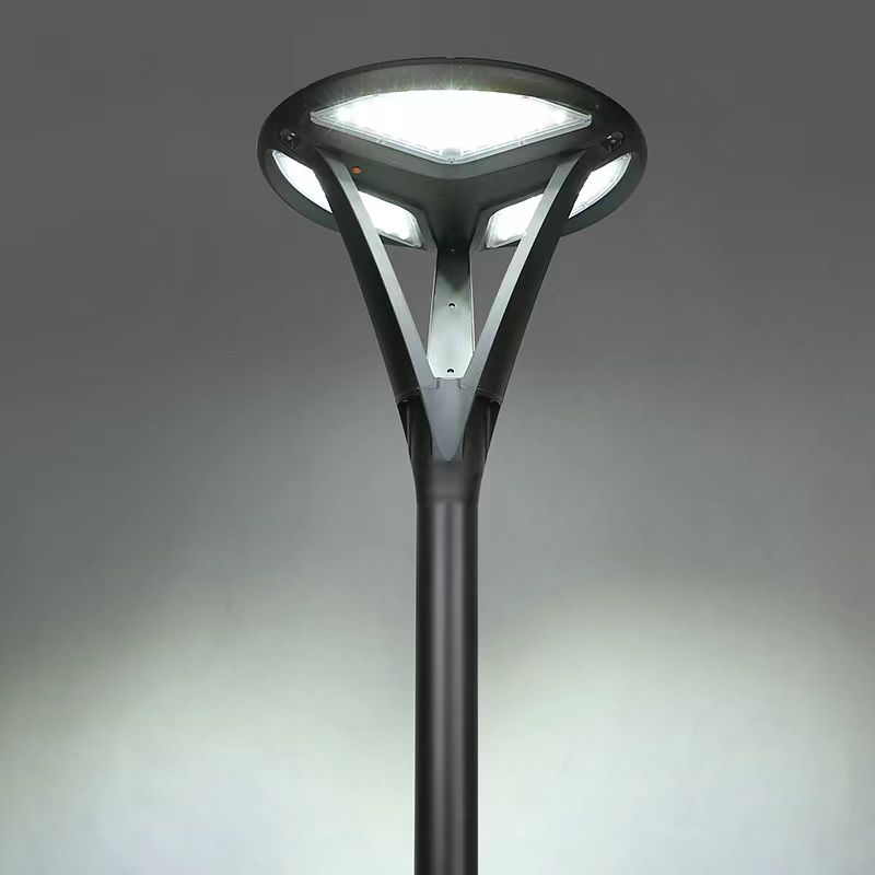 20W 30W Waterproof Outdoor Solar LED Garden Post Light with Aluminum Pole