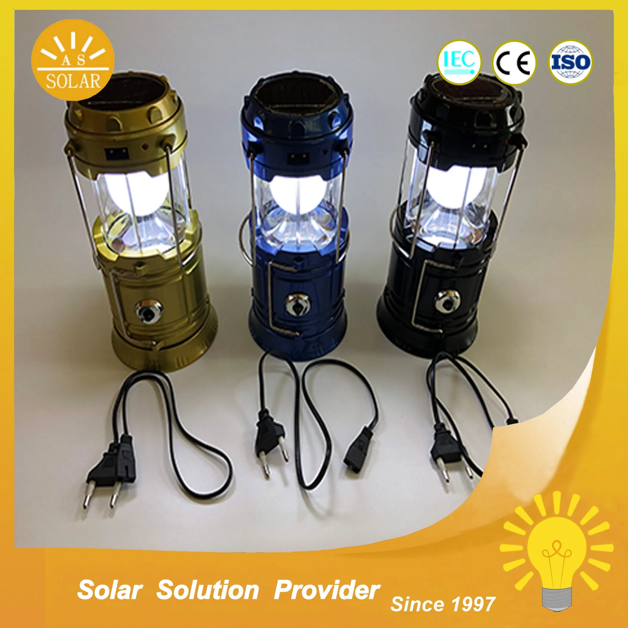 Portable Solar Camping Light Outdoor Rechargeable Solar LED Lantern