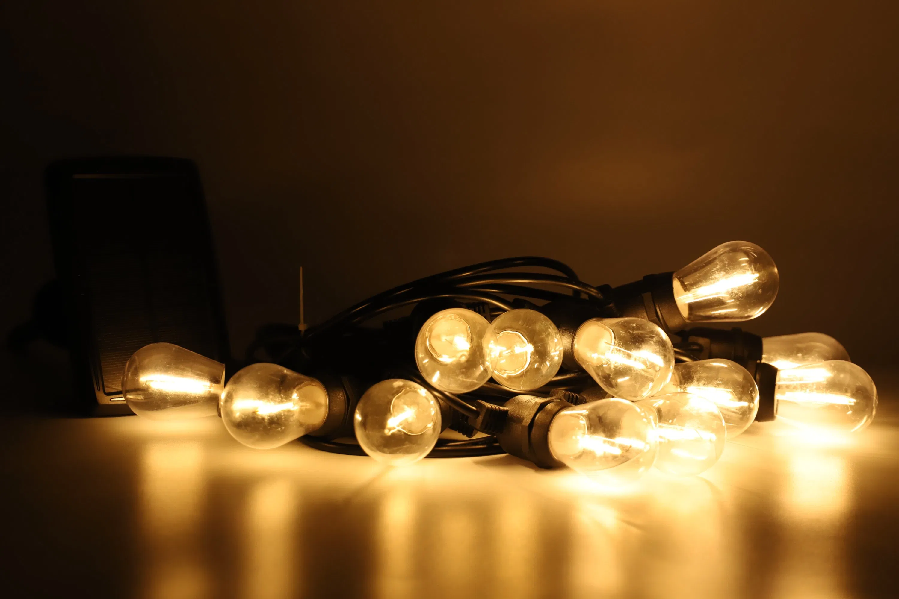 S14 Bulbs Waterproof Indoor Outdoor Decoration Solar LED String Lights