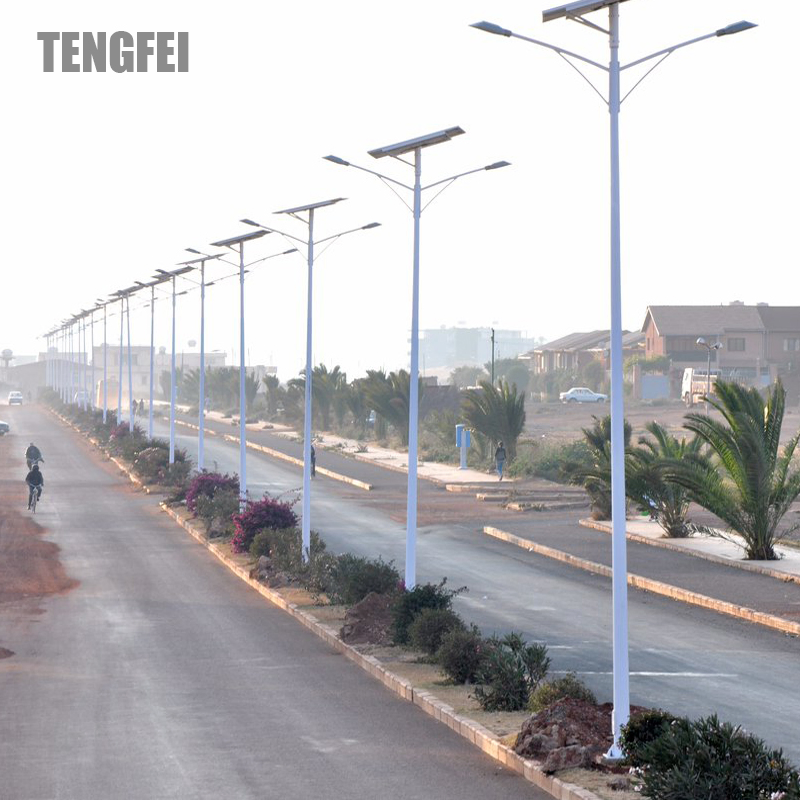 3 Years Warranty IP65 Factory Price 9m Pole Double 30-60W LED/HD Power Outdoor Split Solar Street Light Road Lamp with Underground Gel Battery