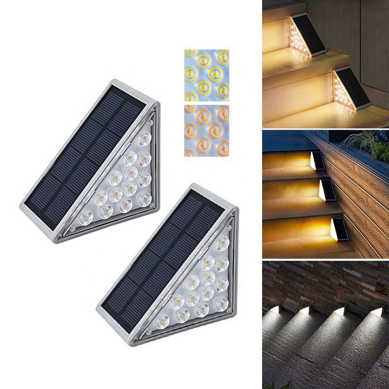 Factory LED Outdoor Light Step Lamp Lens Design Super Bright Waterproof Anti Theft Stair Solar Decor Light Solar Step Light