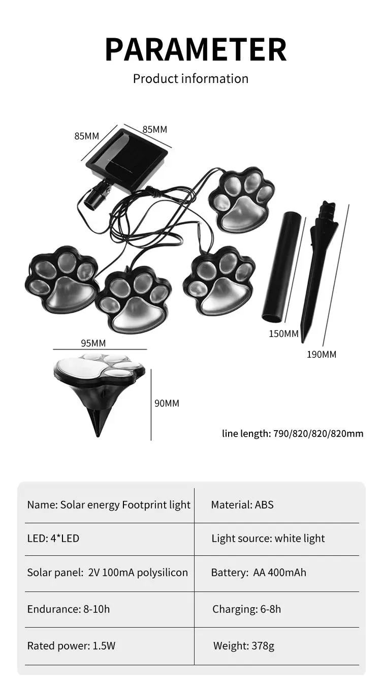 Solar Cat Paw Light