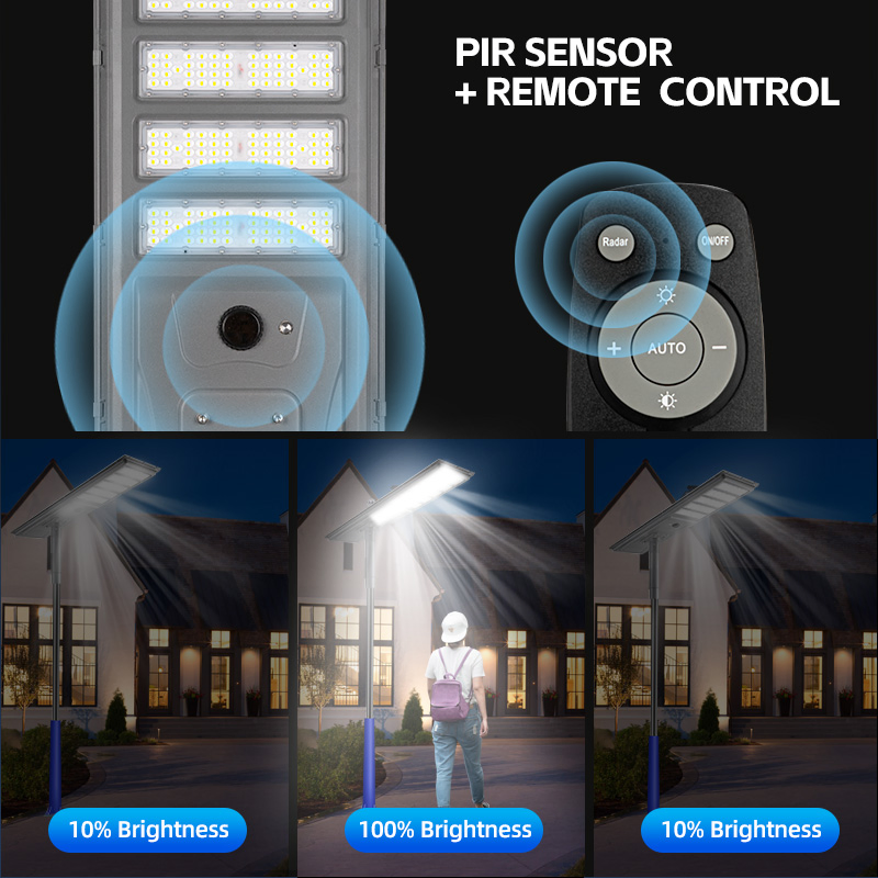 32700 Battery Integrated Power Panel Solar Street Light for Perimeter Fences