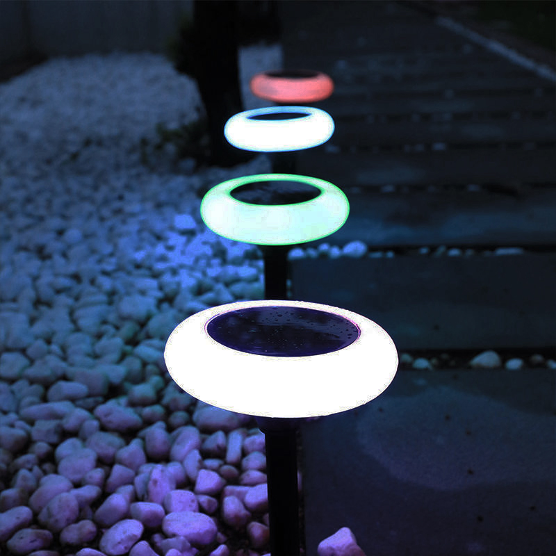 New Upgraded Lampara Solar Panel LED Exterior Lawn and Garden Outdoor Lights LED Solar Bollard Lamp Waterproof Lawn Light