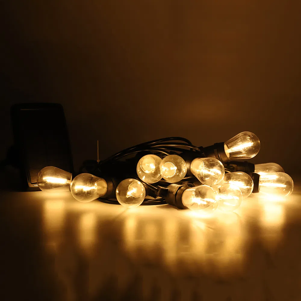 S14 Bulbs Waterproof Indoor Outdoor Decoration Solar LED String Lights