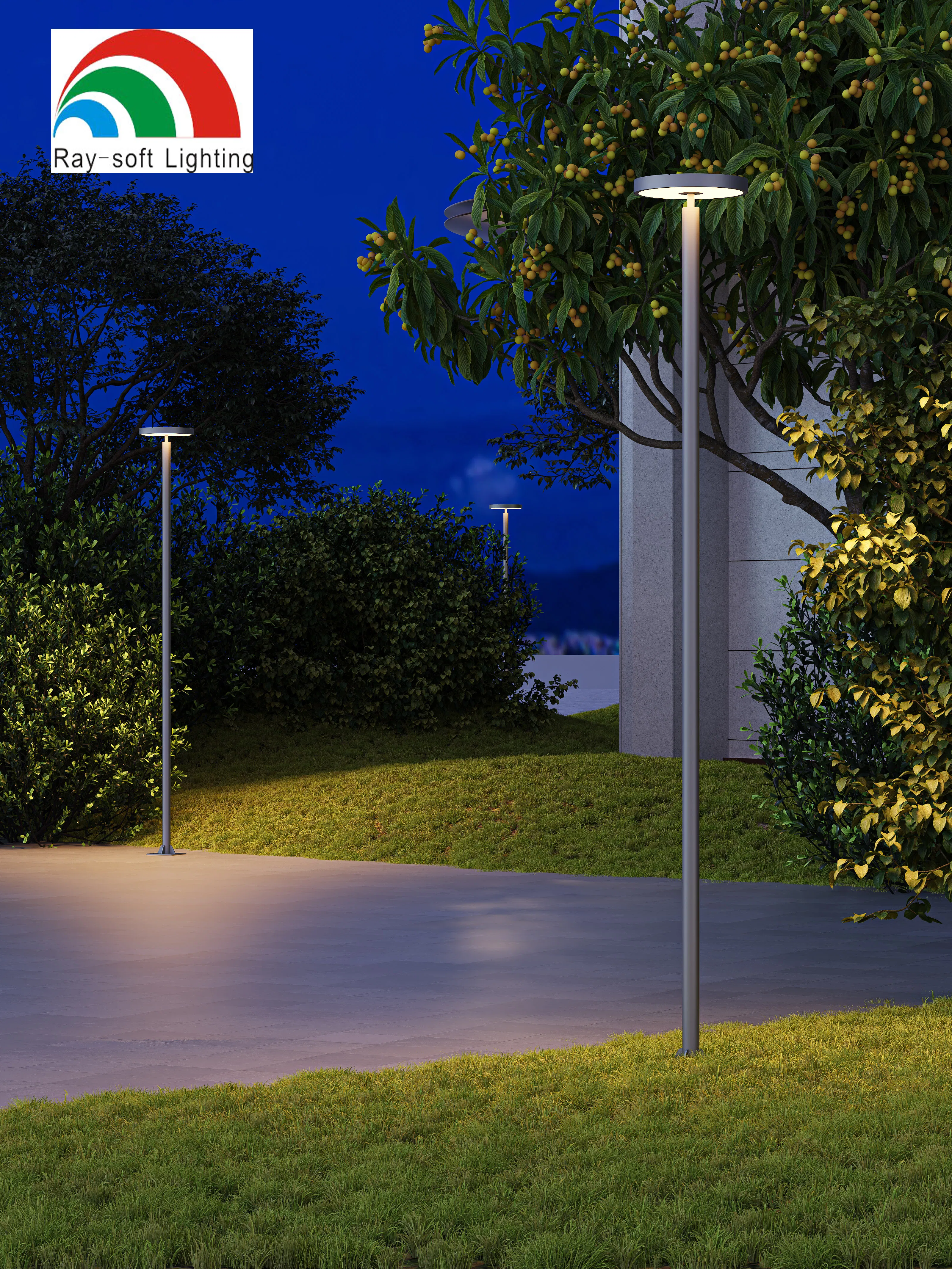 Integrated Solar LED Private Module Wholesale Aluminum Outdoor IP65 Waterproof Landscape Villa Pathway Street Courtyard Garden Post Pole Lighting