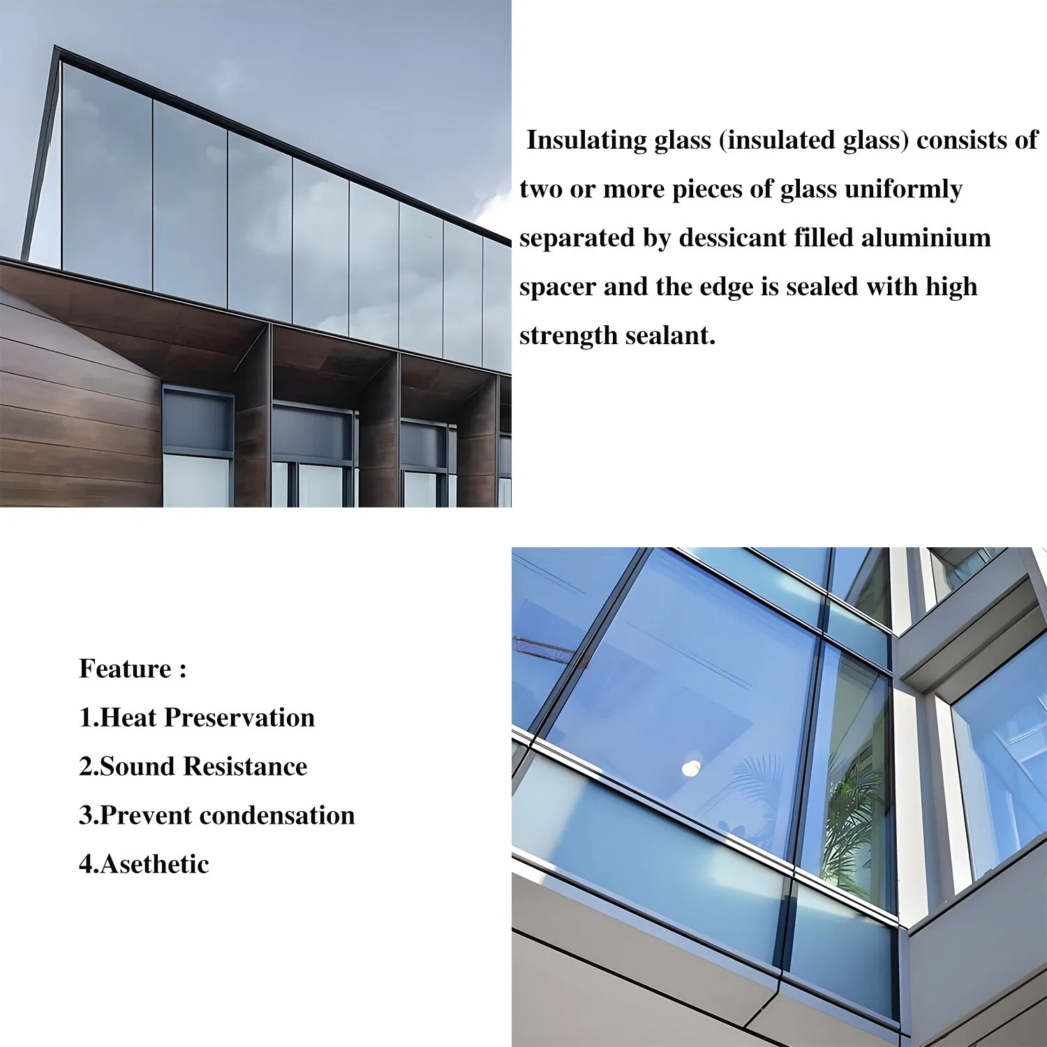 Wholesale Price Energy Saving Low E Curtain Wall Igu Dgu Solar Control Coated Insulated Glass for Outdoor Building Windows