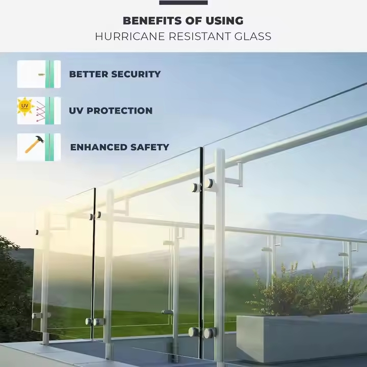 Laminated Tempered Glass with PVB Film - Clear Acoustic Glass for Doors and Windows, Sound &amp; Shatter Resistant for Homes