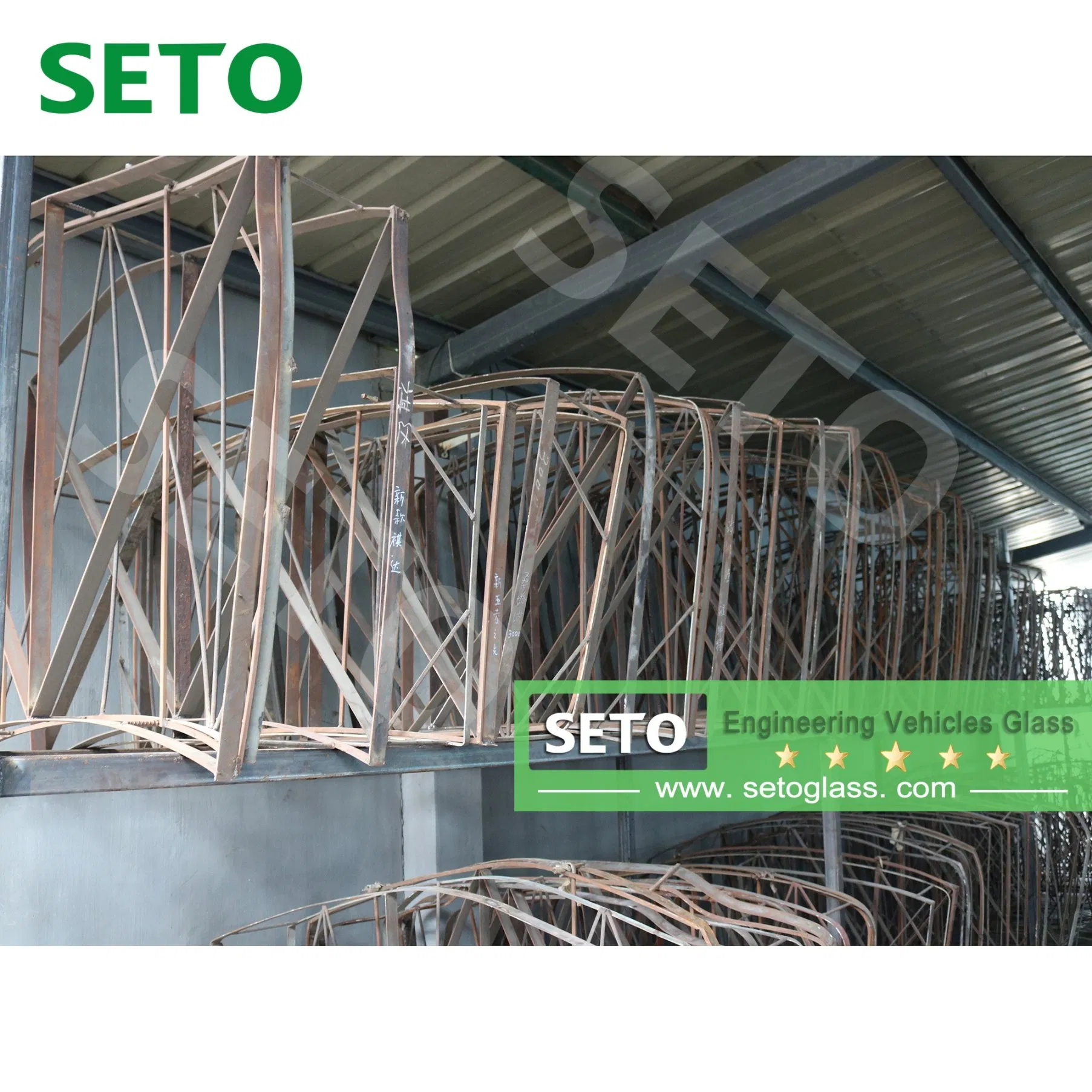 OEM Laminated Tempered Windshield Glass for Tractor Excavator Loader Crane