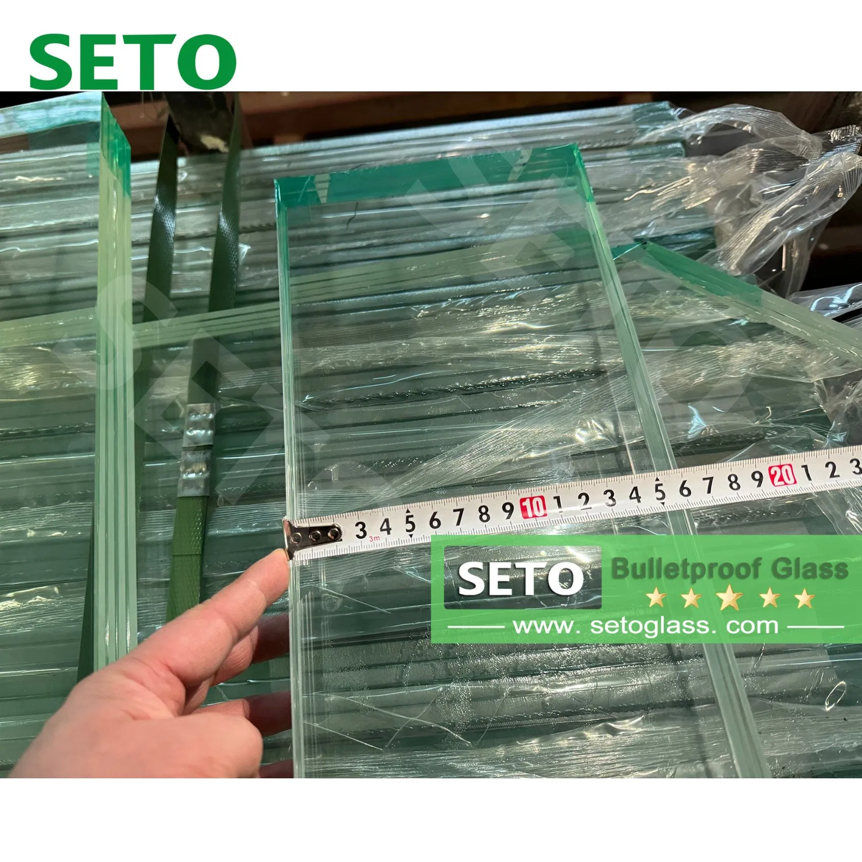 20-70mm Armored Vehicle Bulletproof Glass Windshield