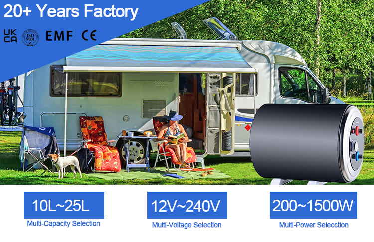 Electric Camper 1500W 10L 220V 12V Caravan Boat RV Electric Water Heater