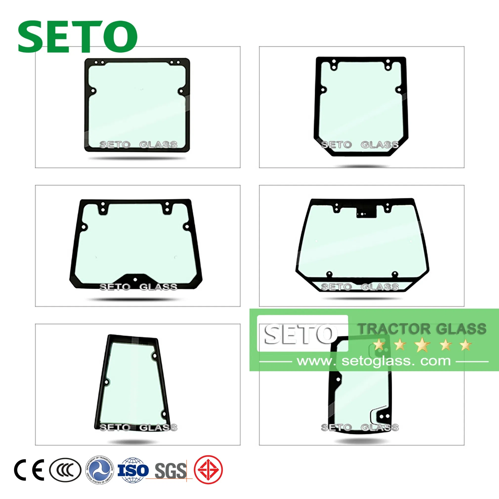 Clear High Density Side Door Tempered Glass for Engineering Vehicle/Grader