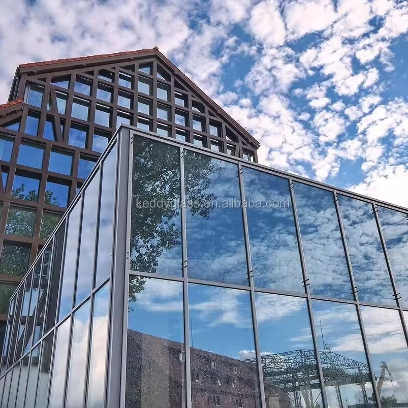 Bronze Euro Grey Dark Blue Green Ford Blue Black Colored Cloured Reflective Coated Solar Control Glass for Windows and Doors