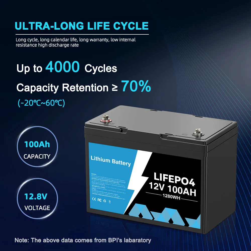 Grade a LiFePO4 Battery Pack Custom LFP Lithium Battery for RV and Vessel