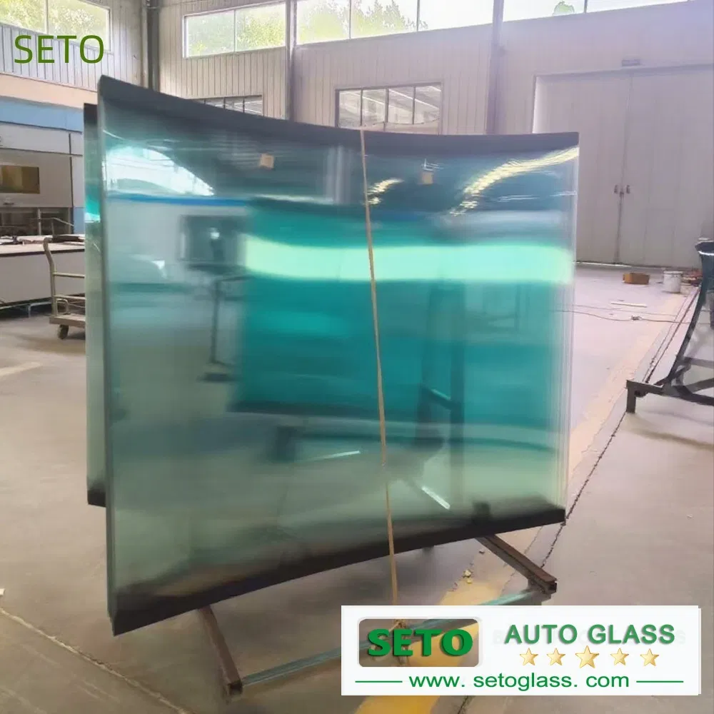 Hot Bent Curved Glass Clear Bending Tempered Glass for Bus Front Windshield
