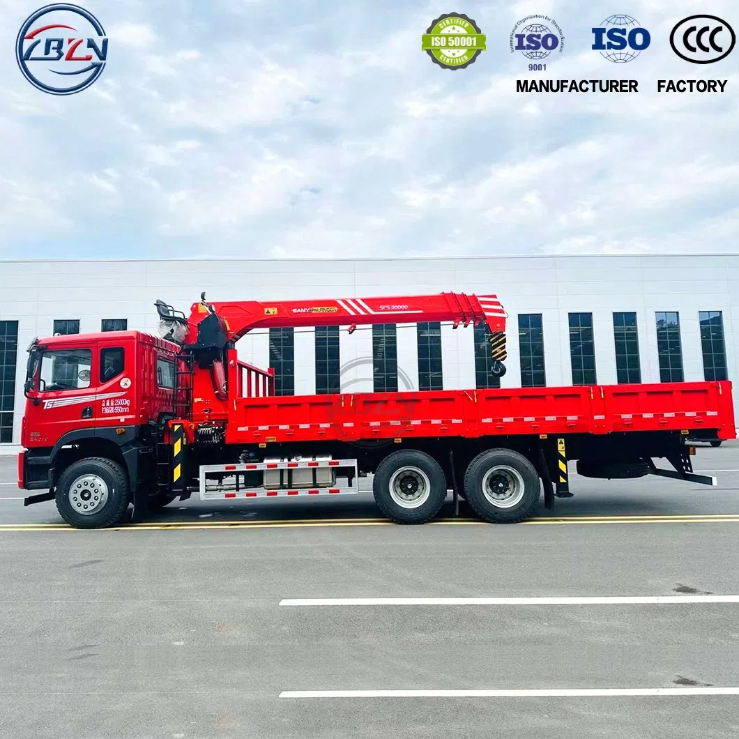 Dongfeng 6X4 12 Ton Heavy-Duty Cargo Truck with Crane Hydraulic Stiff Knuckle Boom Crane for Sale