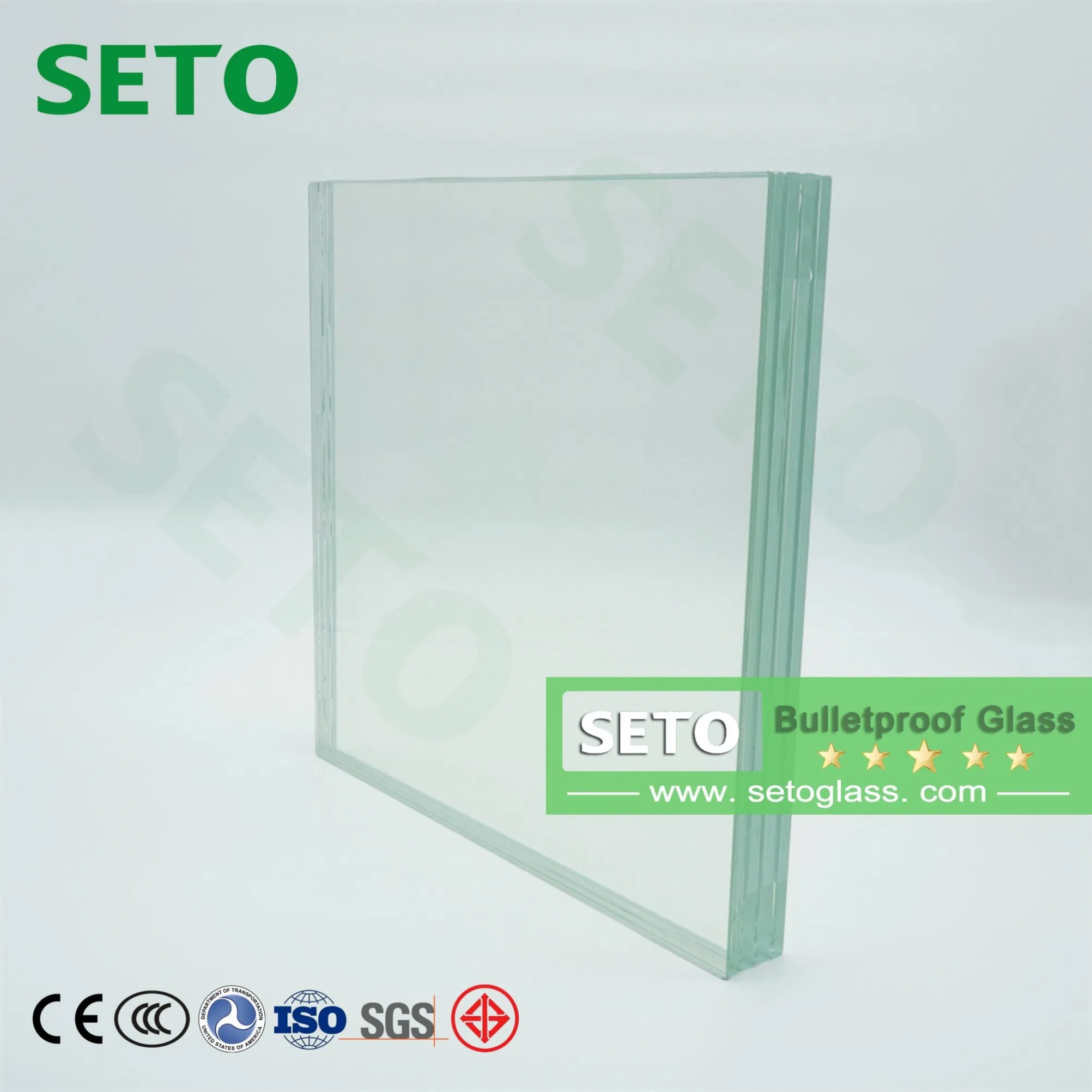 45mm Tempered/Toughened Safety Bulletproof Laminated Glass for Car Window