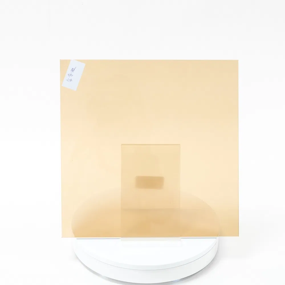 Automotive Coated Glass Manufacturing Custom Size Reflective Bronze Glass for Museum Display