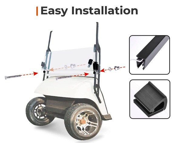 Ezgo Club Car Golf Cart Windshield