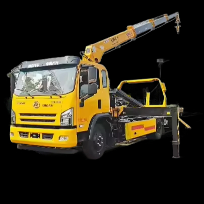 Heavy-Duty Wrecker Truck with Boom Crane for Towing