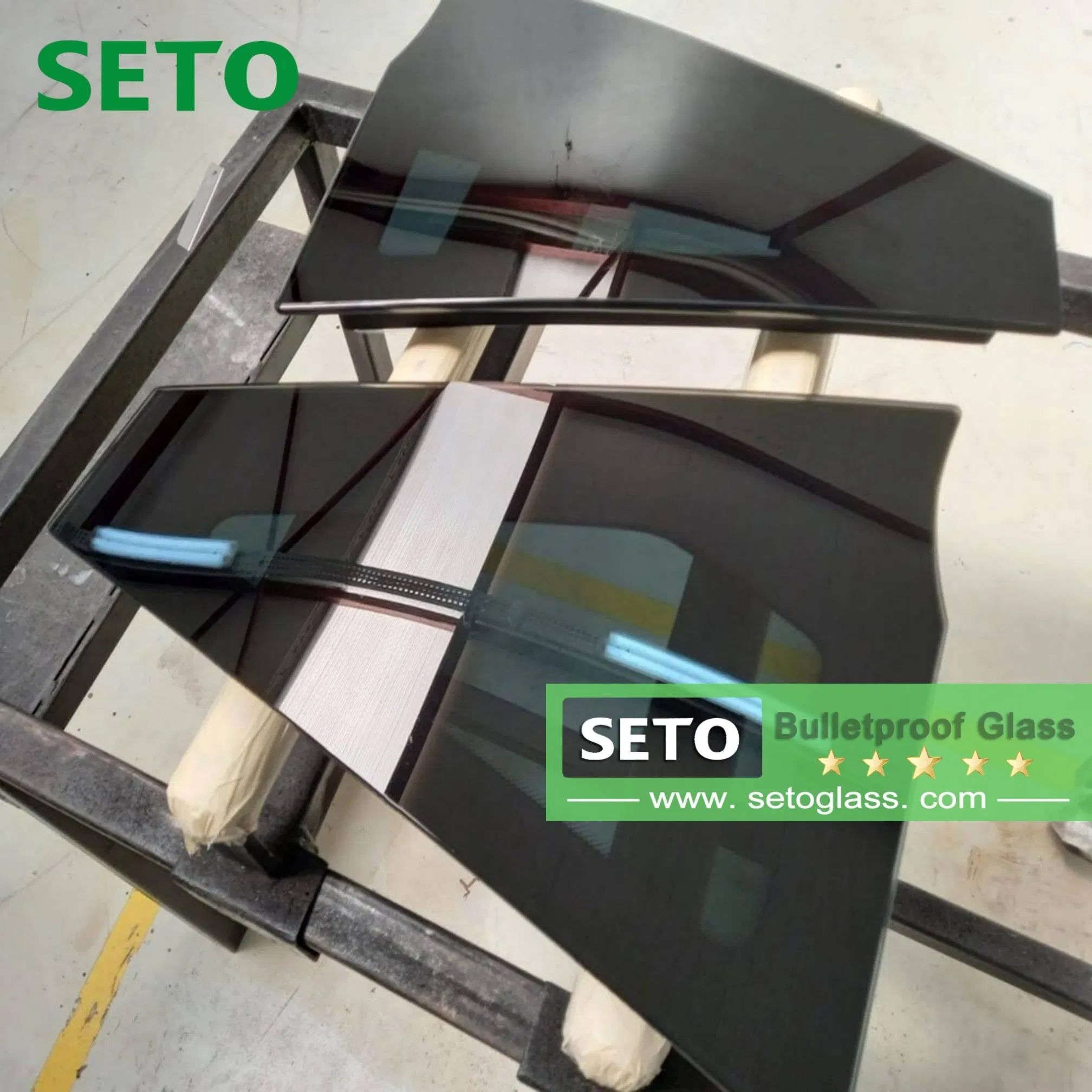 19mm--89mm Multi Layer Clear Laminated Bulletproof Glass for Armored Vehicle/Bank/Cars