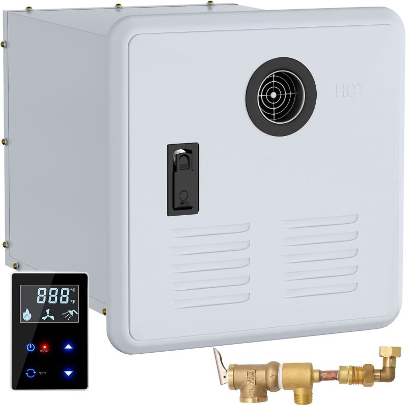 Compact RV Electric Water Heater for Outdoor Showers with Instant Hot Water Supply in All Weather Conditions