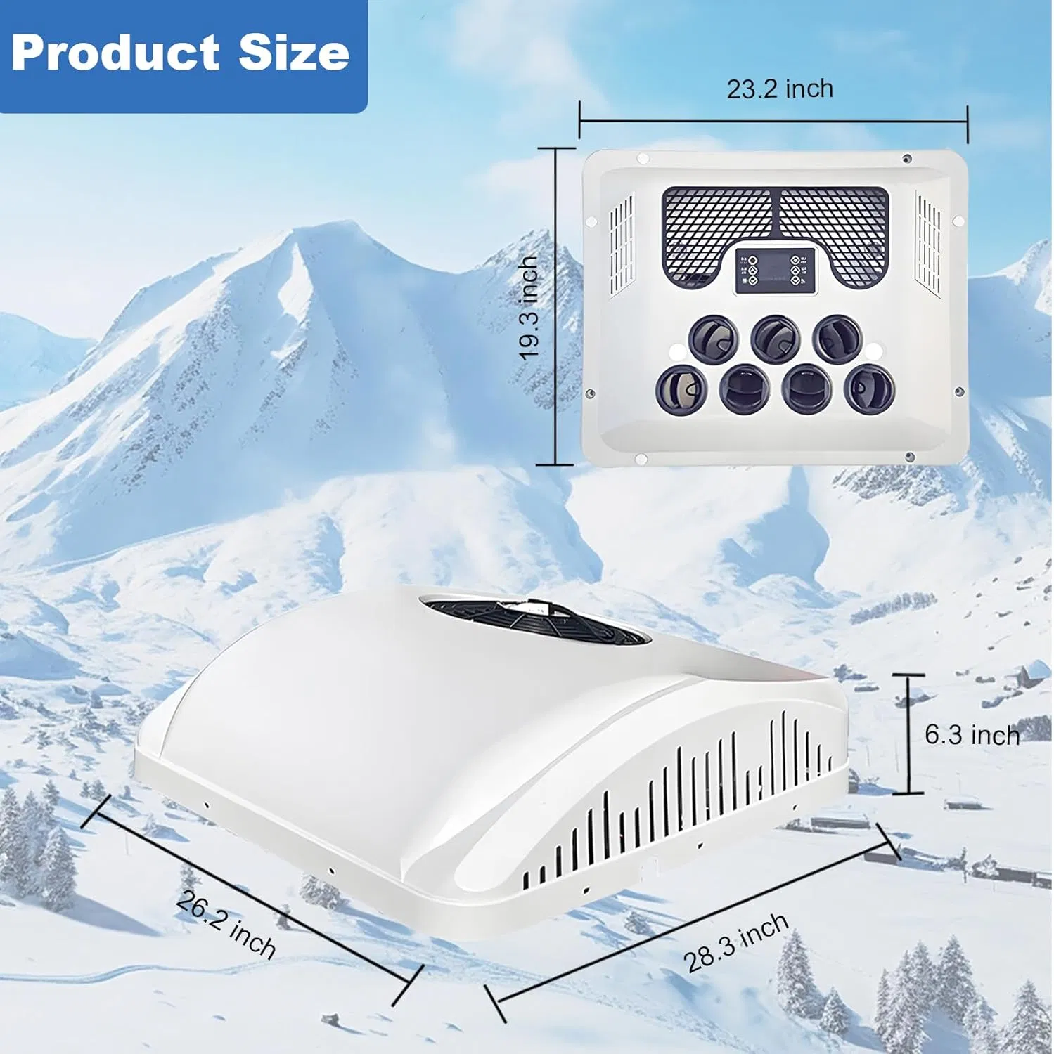 12V 24V Car Air Conditioner Aire Acondicionad RV Air Conditioner, Rooftop Air Conditioner Truck Air Conditioning,Rvs and Travel Trailers Parking Air Conditioner
