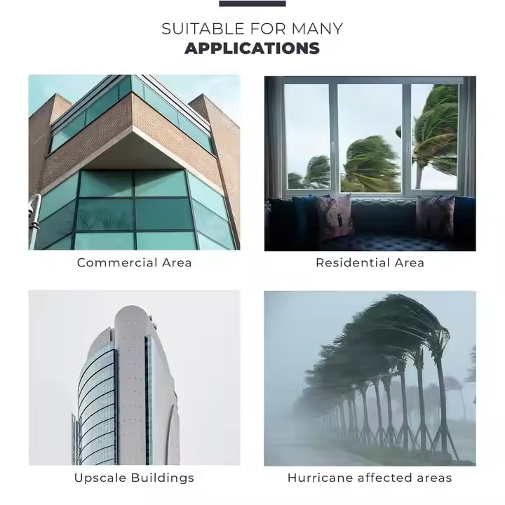 Laminated Tempered Glass with PVB Film - Clear Acoustic Glass for Doors and Windows, Sound &amp; Shatter Resistant for Homes