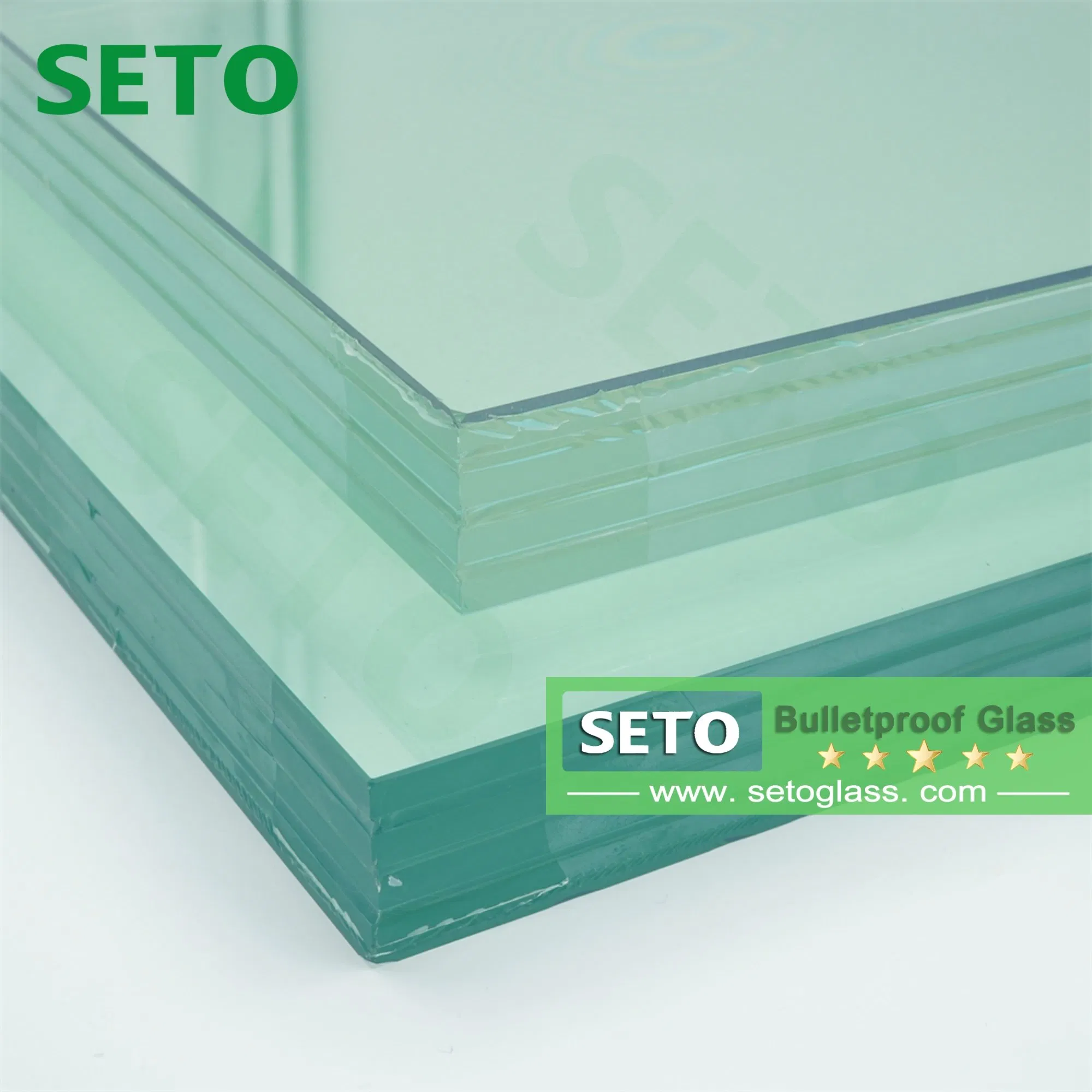 En1063 45mm 50mm 60mm Safety Bulletproof Glass Armored Vehicle