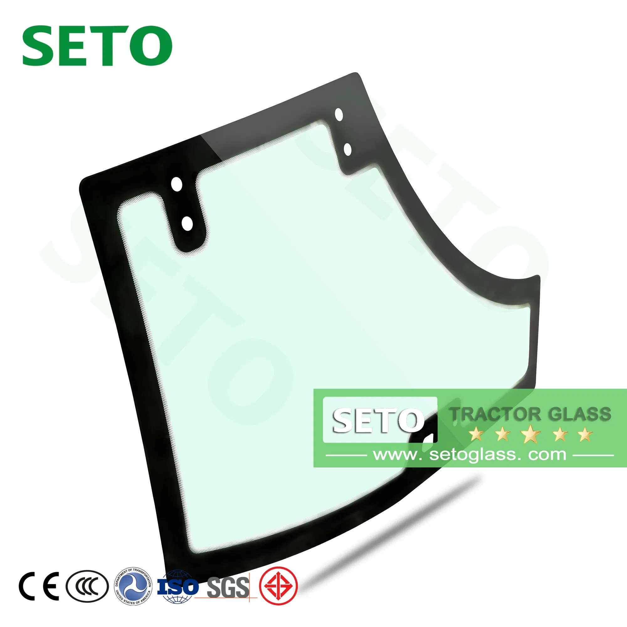 Deep Curved Tempered Toughened Safe Side Glass for Tractor Cab