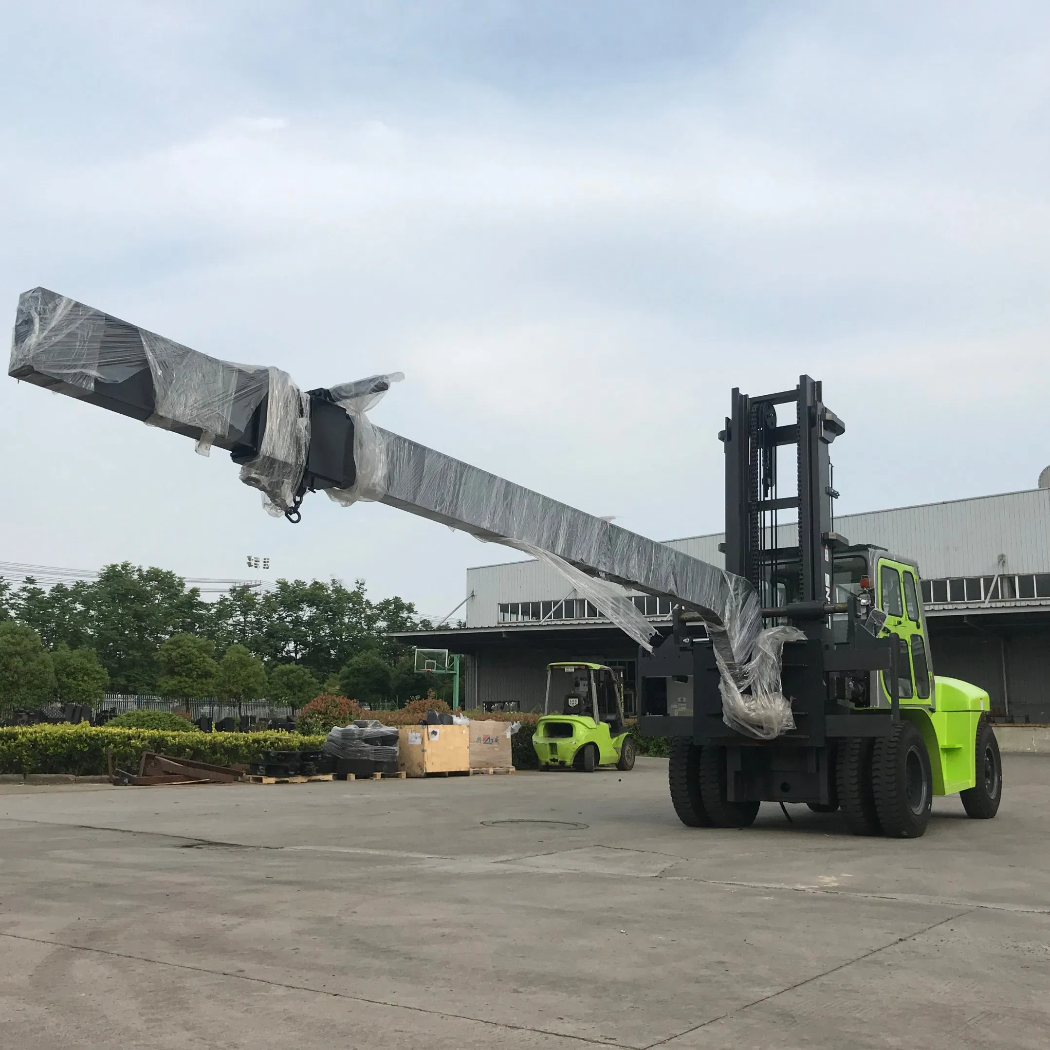 Heavy Duty Autoelevador Closed Cab 10 Ton Diesel Forklift Truck Glass Lifting Crane Arm Forklift