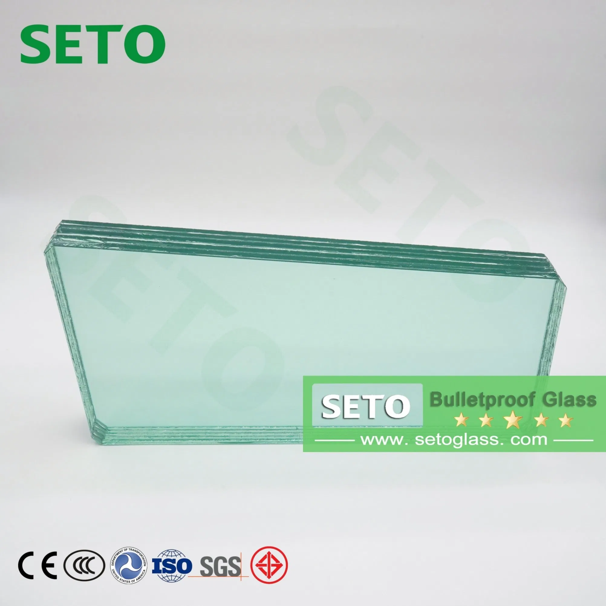 Transparent Bulletproof Tempered Glass Panels for Industrial Curtain Wall Armored Vehicles Security Cash Trucks Custom Wholesale