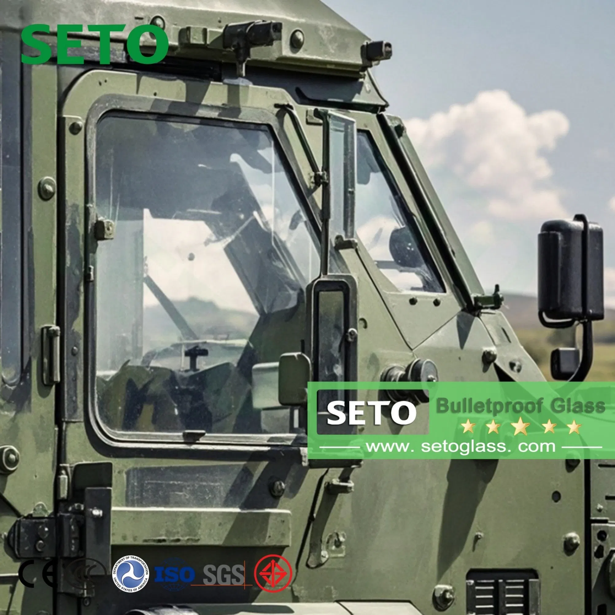 Armored Vehicle Bulletproof Glass Customization Manufacturer B6 Level Protection Safe Glass
