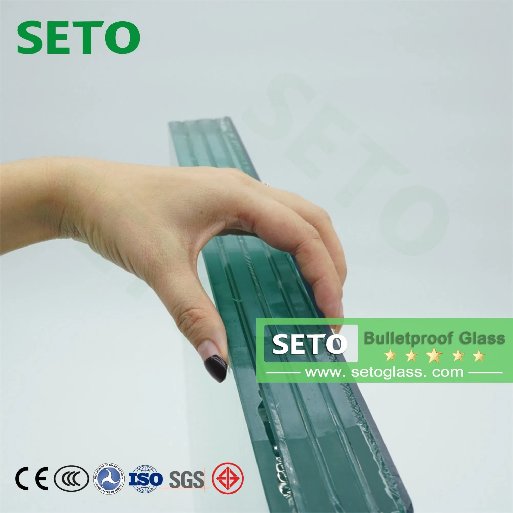 Custom Size Impact-Resistant Bulletproof Glass for Armored Vehicles &amp; Banks