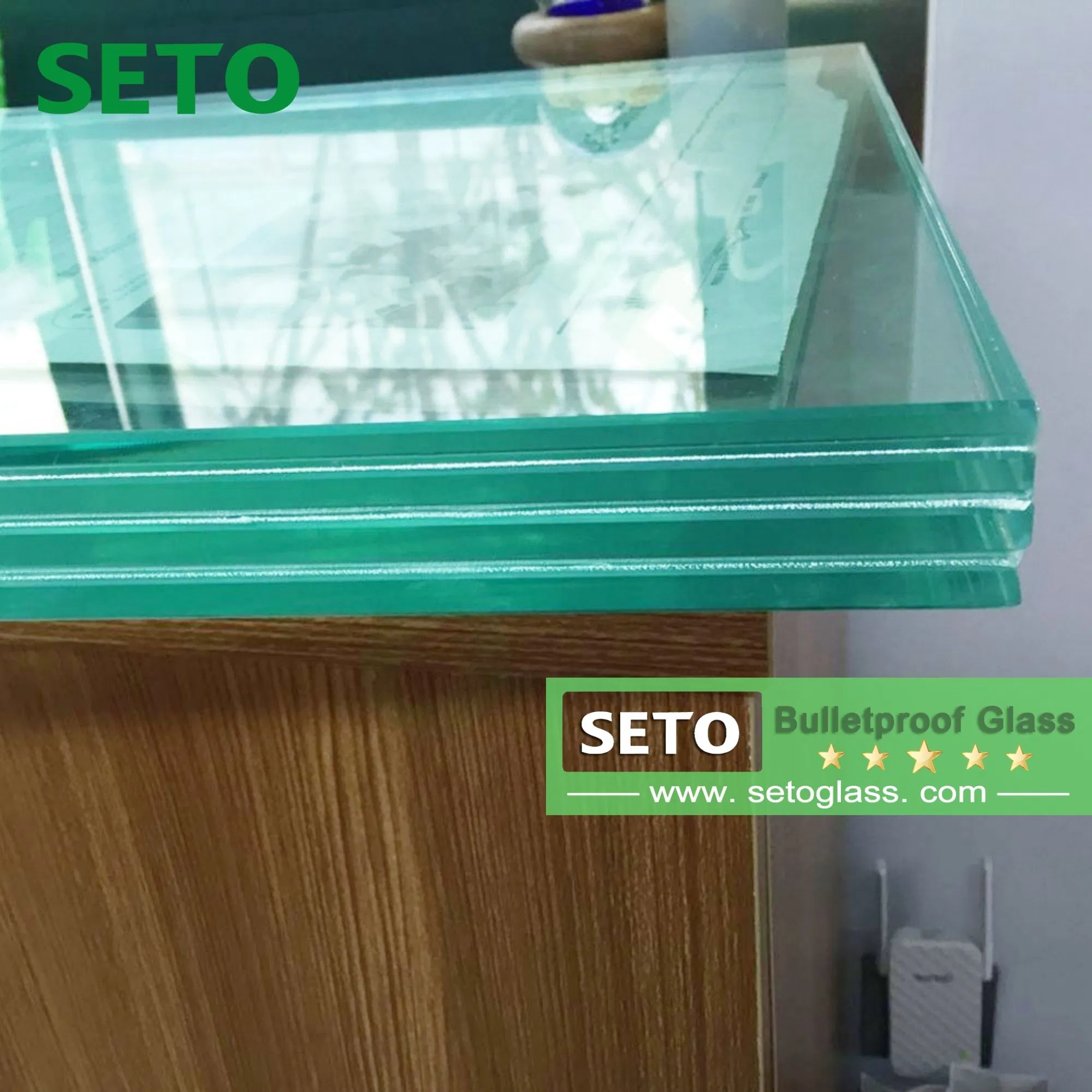 Armored Vehicle Bulletproof Glass Laminated Customizable High Safety for Windshield