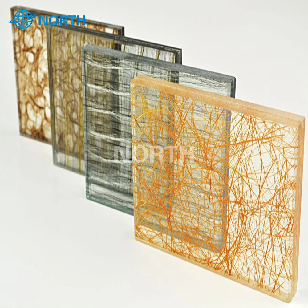 China Fabric Wire Mesh Decorative Tempered Safety Art Laminated Glass