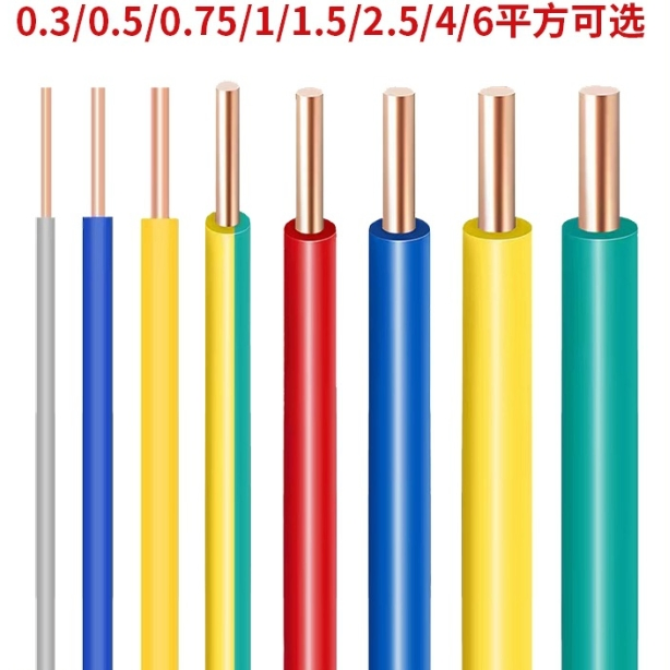 60227IEC05, 06, 07, 08 (BV, RV, BV-90, RV-90) 0.75mm New Copper Household Electric Conductor Industrial Wiring Distribution Cable