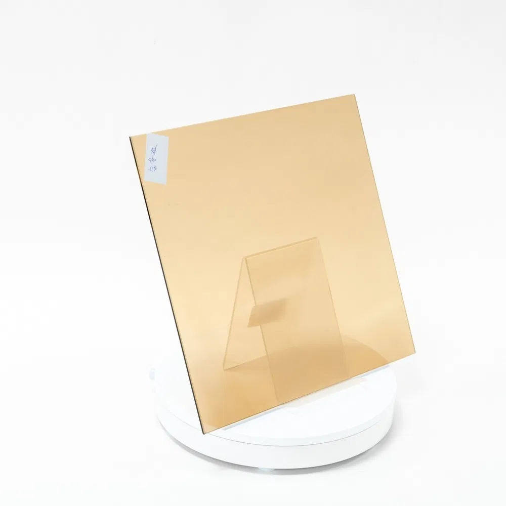 Automotive Coated Glass Manufacturing Custom Size Reflective Bronze Glass for Museum Display