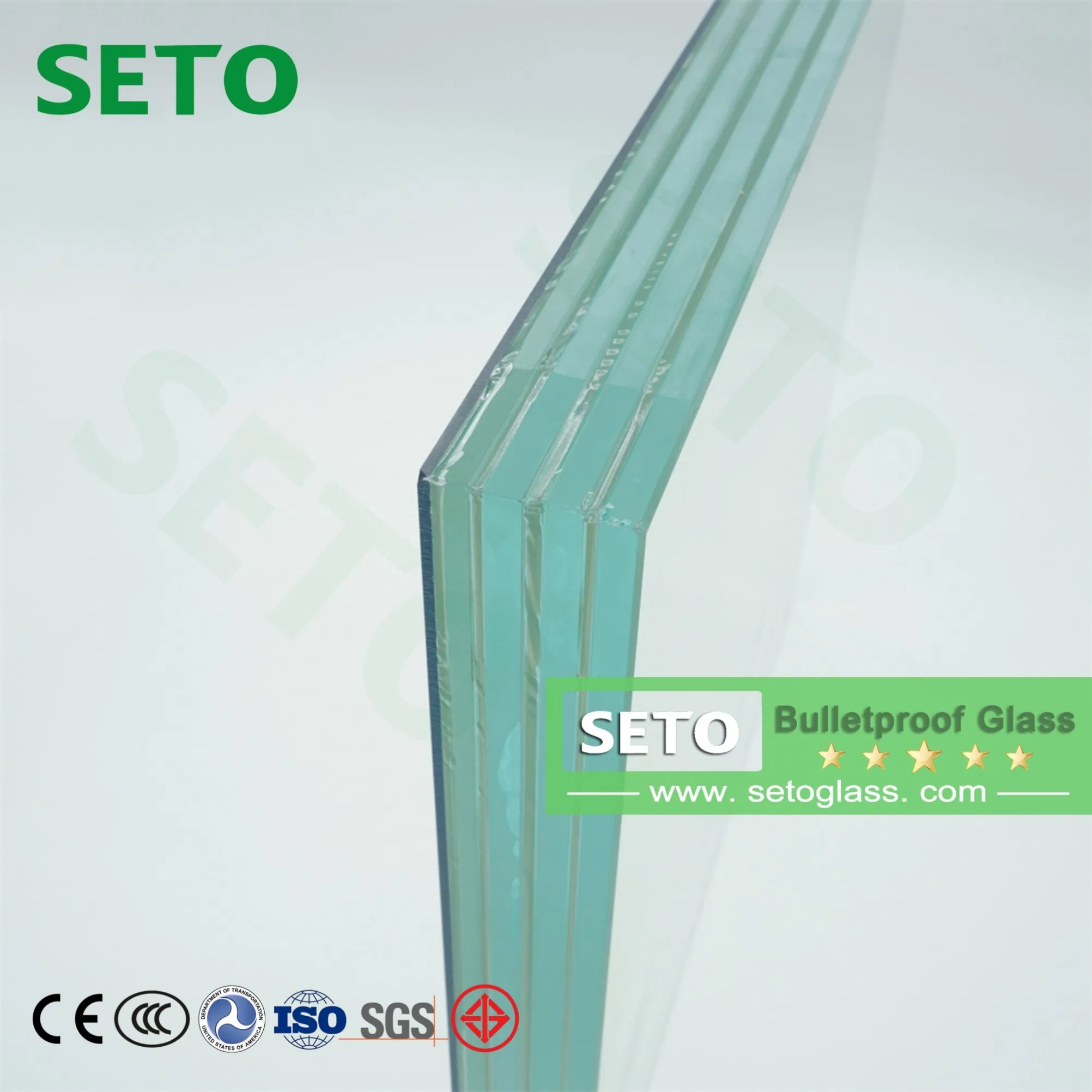 Armored Vehicle Bulletproof Glass Customization Manufacturer B6 Level Protection Safe Glass