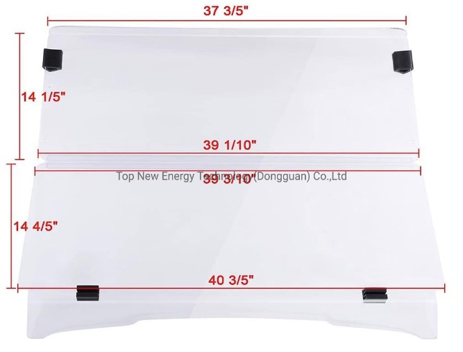 Folding Acrylic Clear Golf Cart Windshield for Club Car