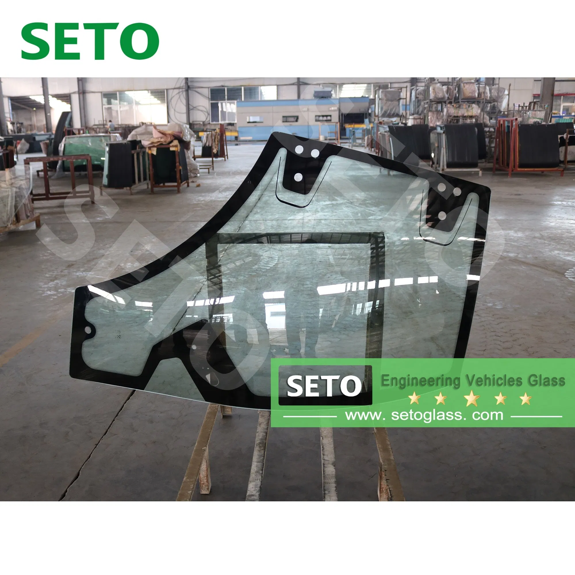 OEM Laminated Tempered Windshield Glass for Tractor Excavator Loader Crane